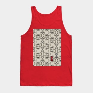 Simply Spooky Collection - Spiders - Bone White and Bat Black Tank Top